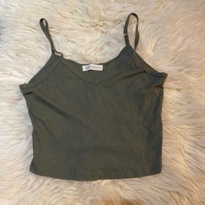 Frankie Phoenix - Olive Green Crop Top